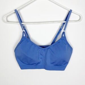 Athleta Sports Bra Blue Size Medium Athletic Active Wear Padded